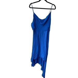 Alice & Olivia Asymmetrical Dress in Jewel Blue Size 14